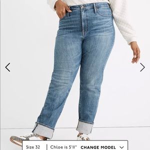 Madewell Full Length Classic Straight Leg jeans